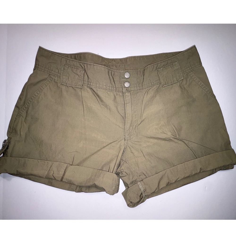 Gap Women Olive Green Cargo Shorts Roll Cuff Button Fly Size 6
